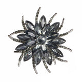 Large Crystal Flowers Brooch for Women Corsage Wedding Broach Bouquet Pins