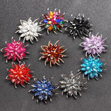 Large Crystal Flowers Brooch for Women Corsage Wedding Broach Bouquet Pins