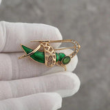 Grasshopper Insects Brooch Set for Winter Sweater Coat