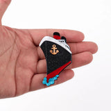Acrylic Sailing Boat Brooch for Women - Cute Steamship Pin