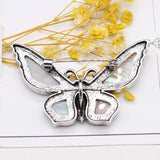 Natural Shell Butterfly Pendant Brooches for Women Men Classic Insects Party