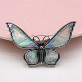 Natural Shell Butterfly Pendant Brooches for Women Men Classic Insects Party