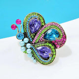 Vintage Butterfly Brooch Pearl Rhinestone Insect Wedding Pin