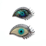 Phoenix Eye Brooch Abalone Shell Pendant Ladies Alloy Metal Banquet Wedding Gift