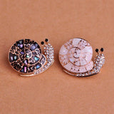 Enamel Abalone Shell Snails Brooch Corsage Animal Brooches