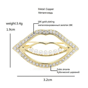 Smile Mouth Brooch Pin for Women Unisex Party Office