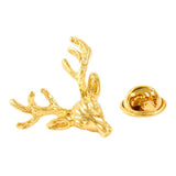 NVT Deer Head Brooch Pin Metal Lapel Pins Accessories