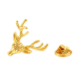 NVT Deer Head Brooch Pin Metal Lapel Pins Accessories