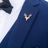 NVT Deer Head Brooch Pin Metal Lapel Pins Accessories