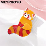 Fox Shape Brooch Acrylic Animal Cartoon Birthday Gift