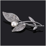 Vintage Plant Leaf Brooch Pins for Women