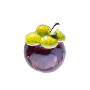 Mangosteen Brooches for Women Men Collar Pin Unisex Summer Shirt Dress Fruits
