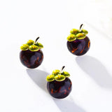 Mangosteen Brooches for Women Men Collar Pin Unisex Summer Shirt Dress Fruits