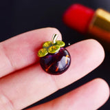 Mangosteen Brooches for Women Men Collar Pin Unisex Summer Shirt Dress Fruits