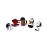 Coffee Tools Filter Pot Enamel Pins Brooches Women