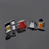 Coffee Tools Filter Pot Enamel Pins Brooches Women