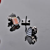Coffee Tools Filter Pot Enamel Pins Brooches Women