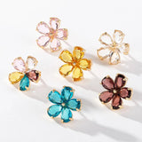 Multicolor Flower Brooch Acrylic Alloy Brooch for Women PD759