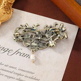 Chinese Enamel Brooch chi-pao For Women Banquet Pin Clip