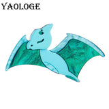 Green Pterodactyl Dinosaur Acrylic Brooches Lapel Pins