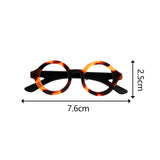 Leopard Print Glasses Acrylic Brooches Pins Vintage Eyeglasses Frame Badge
