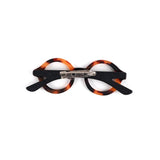 Leopard Print Glasses Acrylic Brooches Pins Vintage Eyeglasses Frame Badge