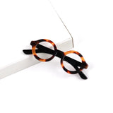 Leopard Print Glasses Acrylic Brooches Pins Vintage Eyeglasses Frame Badge