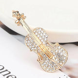 Violin Brooch Accessories Alloy Drip Oil Women's Jewelry