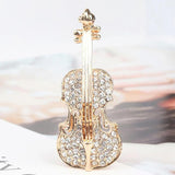 Violin Brooch Accessories Alloy Drip Oil Women's Jewelry