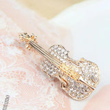Violin Brooch Accessories Alloy Drip Oil Women's Jewelry