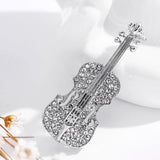 Violin Brooch Accessories Alloy Drip Oil Women's Jewelry