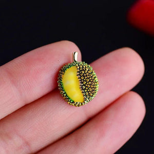 Summer Durian Collar Pins Enamel Fruits Party Brooch