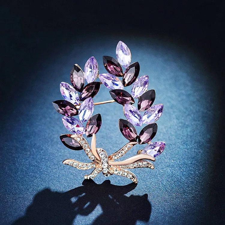 Crystal Rhinestones Brooches Lapel Pin Suit Coat Scarf Dress Accessories