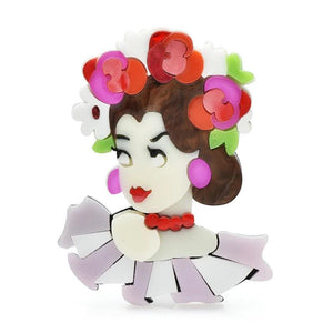 Acrylic Ancient Costume Lady Brooches For Women