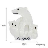 Acrylic Polar Bear Brooches Animal Pins Badges Jewelry Gift