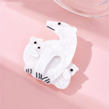 Acrylic Polar Bear Brooches Animal Pins Badges Jewelry Gift