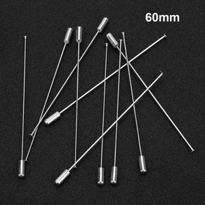 10Pcs Brooch Pins Safety Pin With Stopper Ends Rhodium Copper DIY Jewelry Making