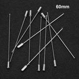 10Pcs Brooch Pins Safety Pin With Stopper Ends Rhodium Copper DIY Jewelry Making