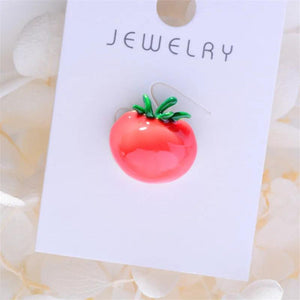 Tomato Small Collar Pin Enamel Anti-glare Buckle for Girl Summer Hat