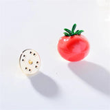 Tomato Small Collar Pin Enamel Anti-glare Buckle for Girl Summer Hat