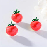 Tomato Small Collar Pin Enamel Anti-glare Buckle for Girl Summer Hat
