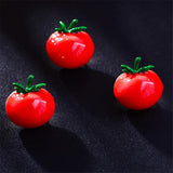 Tomato Small Collar Pin Enamel Anti-glare Buckle for Girl Summer Hat