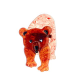 Funny Brown Bear Brooch Acrylic Material Cartoon Gift Accessories