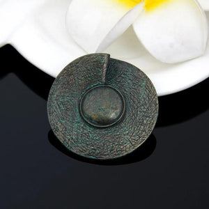 Vintage Women Hat Brooches Metal Lapel Pins Round Wedding Hijab Pin