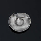 Vintage Women Hat Brooches Metal Lapel Pins Round Wedding Hijab Pin