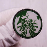 Classic Coffee Cup Pin Book Flower House Octopus Cartoon Brooch Backpack Lapel