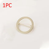 Geometry Brooch Clip Base Pins for Women Shawl Hijab Jewelry