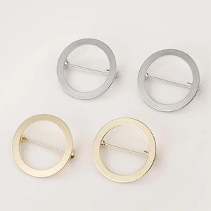 Geometry Brooch Clip Base Pins for Women Shawl Hijab Jewelry