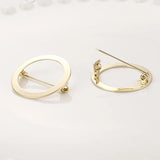 Geometry Brooch Clip Base Pins for Women Shawl Hijab Jewelry