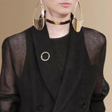Geometry Brooch Clip Base Pins for Women Shawl Hijab Jewelry